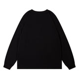 Men Hoodie Butterfly Spider Printed Crew Neck Sweatshirt
