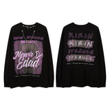 Men Long Sleeve Shirt Long Sleeve T-shirt Male and Female Trendy Brand Printed Loose Autumn and Winter