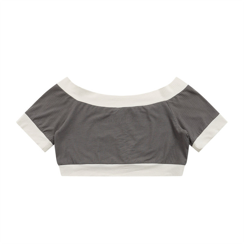 Women T-shirt Short T-shirt Girls Summer Short Sleeve Exposed Navel