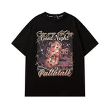 Men T Shirt Printed Couple Casual Short-Sleeved T-shirt Men and Women Hip Hop
