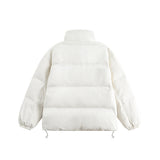 Unisex Jacket Winter Horn Button Simple down Jacket