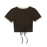 Women T-shirt Printed Short-Sleeved T-shirt Girls' Summer round Neck
