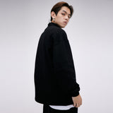 Men Hoodie Turtleneck Sweater Long Sleeve Casual Autumn and Winter Loose