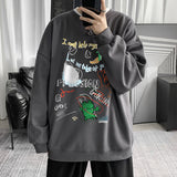Men Hoodie Sweater Men's Loose Spring and Autumn Top Couple Long Sleeve T-shirt