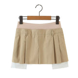 Women Skirt Skirt Frayed Mini Skirt Pleated Skirt