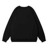 Men Hoodie Cartoon Kitten Printed Crew Neck Sweatshirt Boys