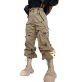 Women Cargo Pants Overalls Women's Autumn Loose Wide-Leg Pants