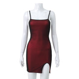Women Desses Dress Red Hip Covered Skirt