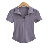 Women T-Shirt Slim Fit Slimming Short Sleeve Underwear T-shirt Top