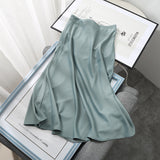 Women Skirt Spring and Summer Silky High Waist Skirt for Women