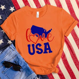 Women's Independence Day T Shirt round Neck Short Sleeve T-shirt Women's Top