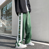 Men Sweatpants Summer Men's Design Sense Mop Pants Straight Sports Leisure Long