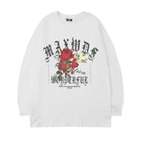 Men Long Sleeve Shirt round Neck Sweater Men's Spring and Autumn Loose Long Sleeve T-shirt Women's Coat