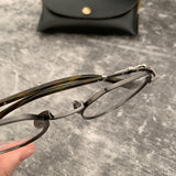 CHH Chrome Hearts Glasses Pure Titanium Ultra Light Polygon Vintage Rough Edge Glasses Frames