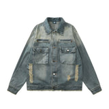 Men Denim Jacket Washed Do the Old Cowboy Coat Men's Jacket