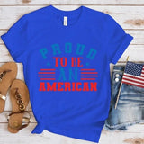 Women's Independence Day T Shirt Printed Pattern round Neck Short Sleeve T-shirt Women's Top