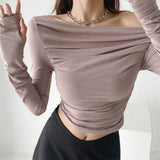 Women T-Shirt Long-Sleeved T-shirt Top for Girls
