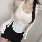Women Long Sleeve Shirt Camisole Women's Long Sleeve Cardigan Jacket