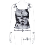 Women Halter Tops Summer Fashion Slim Print Sling Top