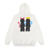 Men Hoodie Printed Pullover Hooded Sweater Men's Loose Autumn and Winter Hooded Top