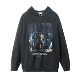 Men Hoodie Printed Hooded Men's Autumn and Winter Casual Loose Long Sleeve Washed and Worn