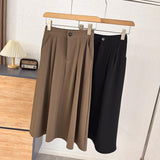 Women Skirt Women's High Waist Straight Skirt Women's Mid-Length