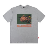 Men's T Shirt Printed Short-Sleeved T-shirt Men's and Women's Retro Distressed