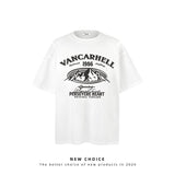 American vintage street T-shirt retro men's summer loose half sleeve