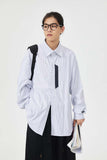 Unisex Jacket Autumn Striped Contrast Color Shirt Women's Clothing