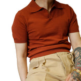 Men T Shirt Men's Summer Polo Shirt Casual Short Sleeve Knitted
