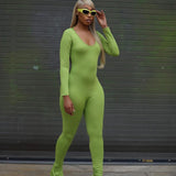 Women Jumpsuit Jumpsuit Solid Color Backless Slit