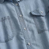 Women T-shirt Denim Shirt Women's Summer Short Sleeve Loose
