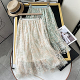 Women Skirt Tulle Skirt Midi Skirt Summer Graceful Skirt Skirt