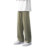 Men Sweatpants Ice Silk Pants Men's Trendy Loose Straight
