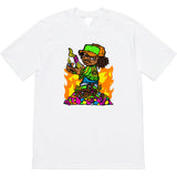 Mens T-shirts 19SS Molotov cocktails TEE Molotov Print Short Sleeve Cotton Crew Neck