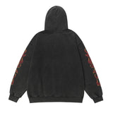 Men Hoodie Letter Hooded Sweater Men's Loose Casual Wash