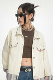 Unisex Jacket Autumn Ethnic Style Stitching Denim