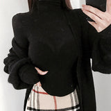 Women's Long Sleeve Shirt Women's Top with Slit