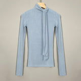 Women Long Sleeve Shirt Women's Half Turtleneck Tight