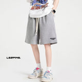 Men Sweatpants Waffle Shorts Men's Summer Loose Casual Sweatpants