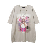 Men T Shirt Printed Short-Sleeved T-shirt Dark Country Fashion Brand Couple Casual