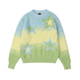 Women Sweater Color-Block Crew Neck Women's Loose Autumn Sweater