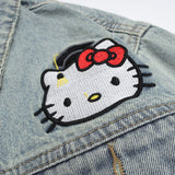 Men Denim Jacket Embroidered Denim Jacket Men's Loose Wash Denim Jacket
