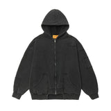 Men Hoodie Washed and Worn Hooded Jacket Men's Autumn and Winter