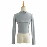 Women T-Shirt Vest Solid Color Fashion Suit