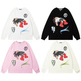 Men Long Sleeve Shirt Printed Long Sleeve T-shirt Men and Women Idle Style Casual