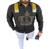 Men Shirt Fall Men's Clothing Vintage Shirt Casual Long Sleeve