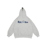 Unisex Hoodie Loose Letter Print Pullover Hooded Sweater