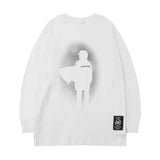 Men Long Sleeve Shirt round Neck Long Sleeve Men and Women Street Loose Casual Hip Hop Couple