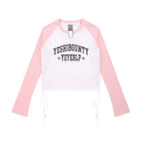 Women Long Sleeve T-Shirt Long Sleeve T-shirt Women's Autumn Raglan Sleeve Color Matching